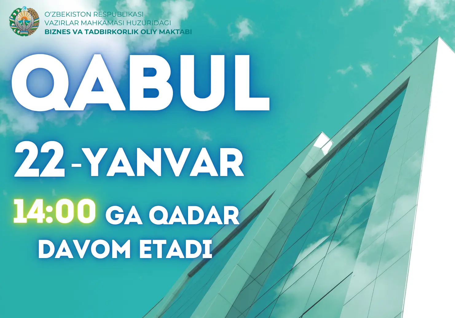 Magistratura qabul jarayonlari yakunlanishiga 3 kun qoldi